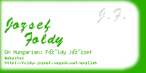 jozsef foldy business card